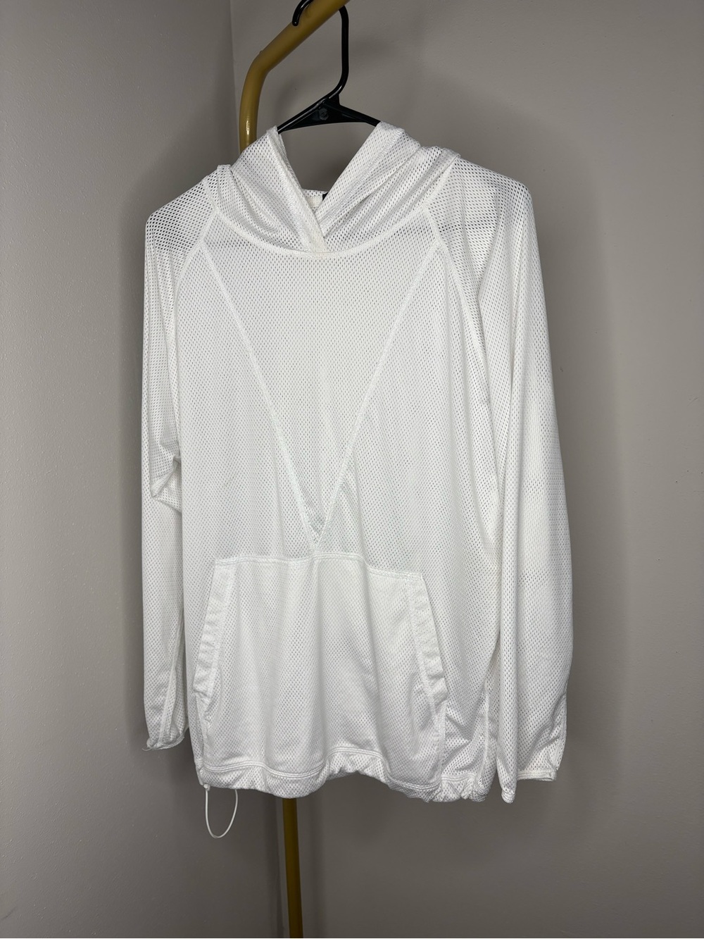 Alala White Mesh Hooded Pullover
